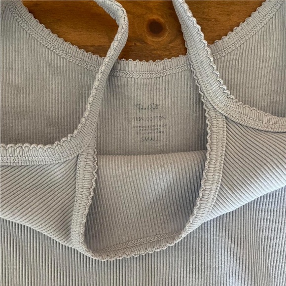 Brandy Melville Light Blue Ribbed Tank - Picture 3 of 3